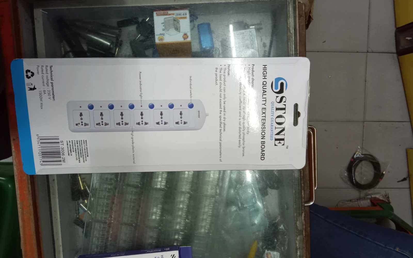 Stone ST-3006 6-Way Power Strip with Individual Switches view 2