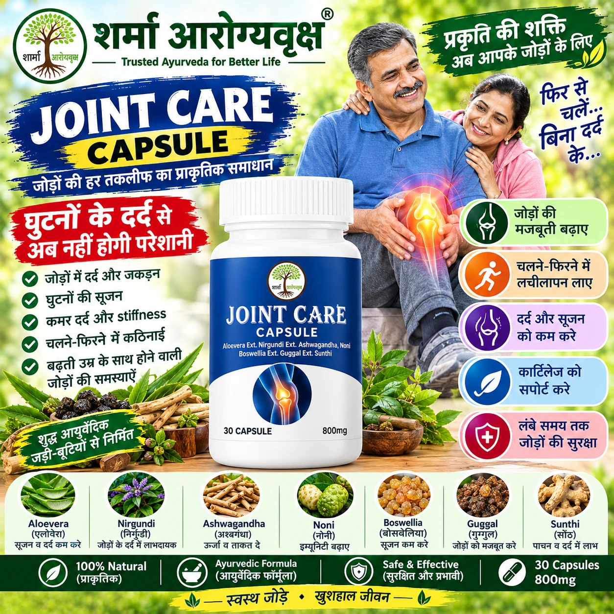 Joints Care Capsules — "Sharma आरोग्यवृक्ष Joints Care Capsules"