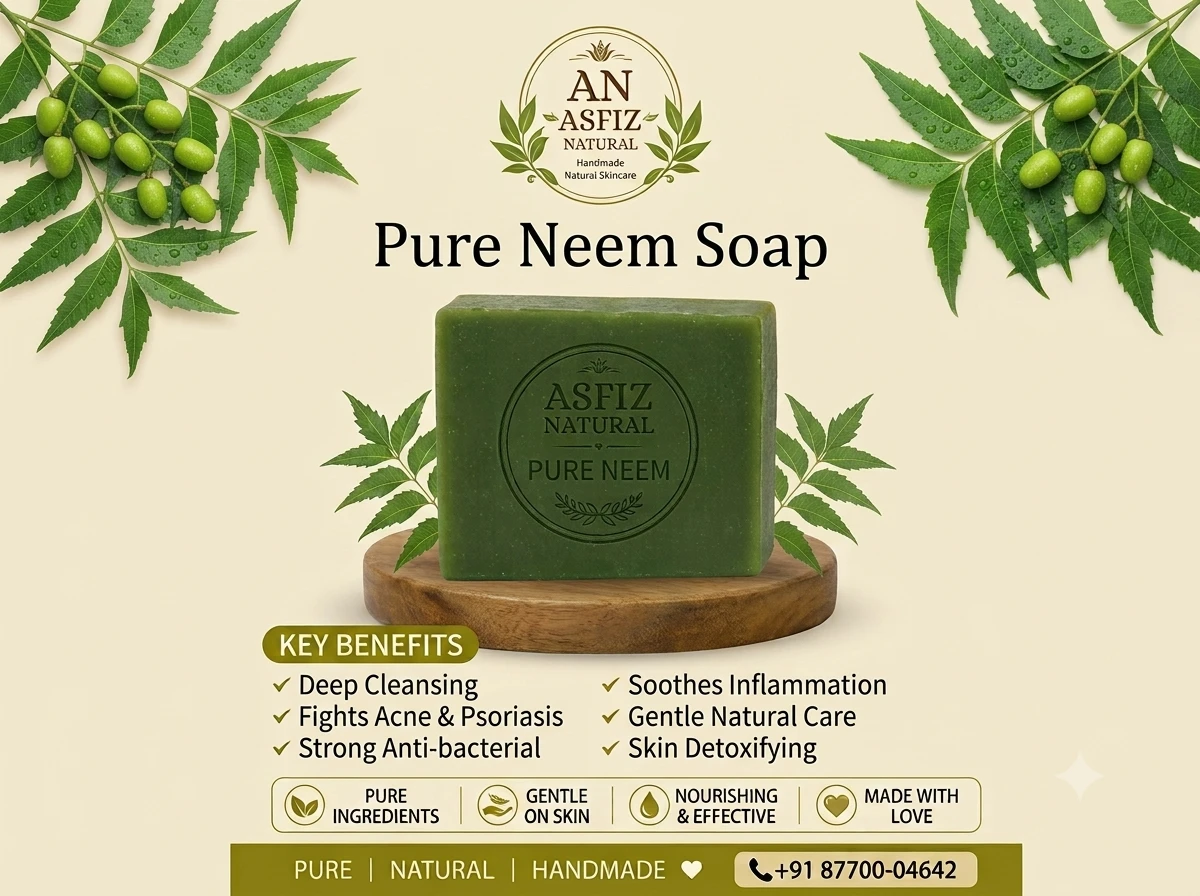 Pure Neem Soap Handmade Natural Skincare Bar