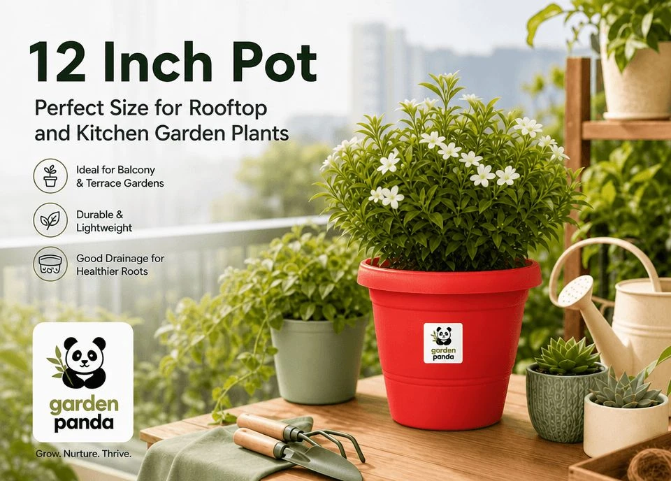 10 Inch Gardening planters Robust and durable Virgin Polypropelyne Brown color