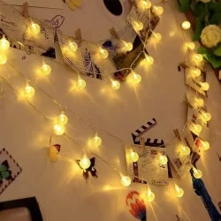 20 LED Fairy Lights with Transparent Gel Bubble Balls view 2