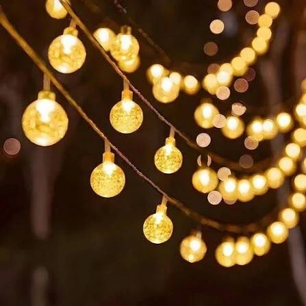 20 LED Fairy Lights with Transparent Gel Bubble Balls view 4