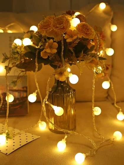 20 LED Bubble Ball String Lights for Home and Room Decor view 2