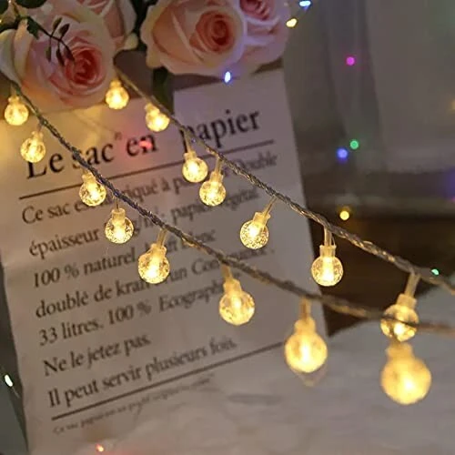 20 LED Bubble Ball String Lights for Home and Room Decor view 4