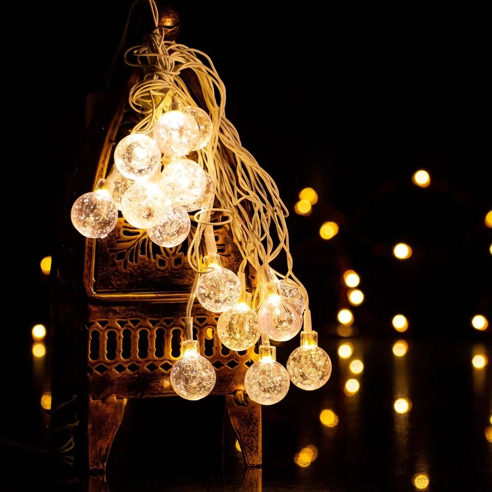 20 LED Bubble Ball Fairy Lights with Clear Wire for Bedroom view 4