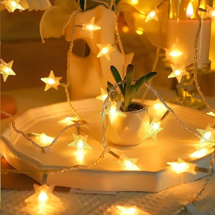20 LED Battery Operated Star Lights for Festivals and Celebrations view 2