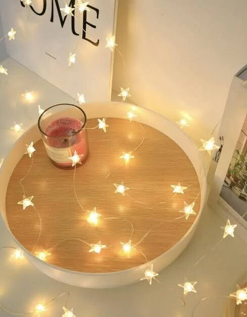 20 LED Decorative Fairy Lights with Transparent Gel Stars view 4