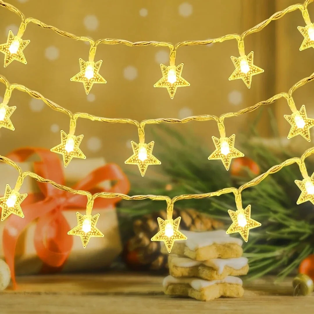 20 LED Fairy Star Lights Battery Operated for Birthday Decorations view 3