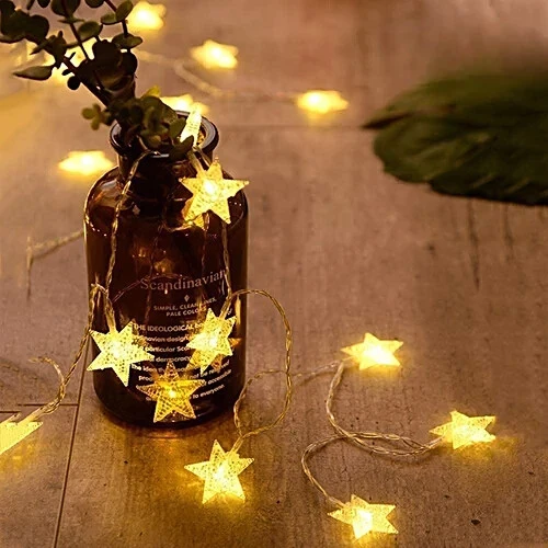 20 LED Star Fairy String Lights Battery Operated Decorative Lights for Home view 4