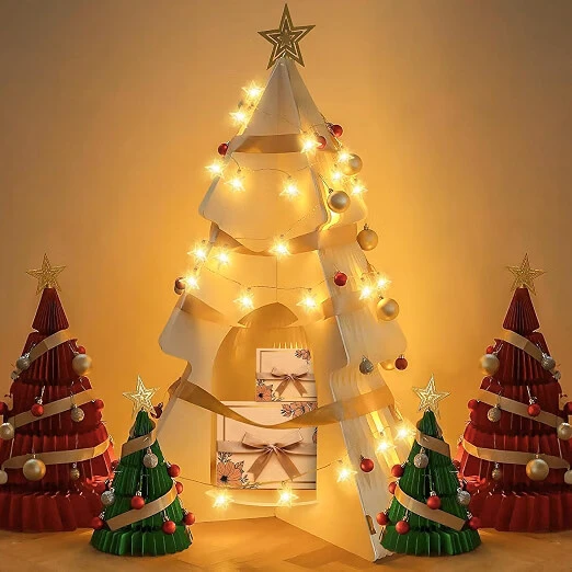 20 LED Star Fairy Lights with Transparent Gel Stars and Clear Wire view 2