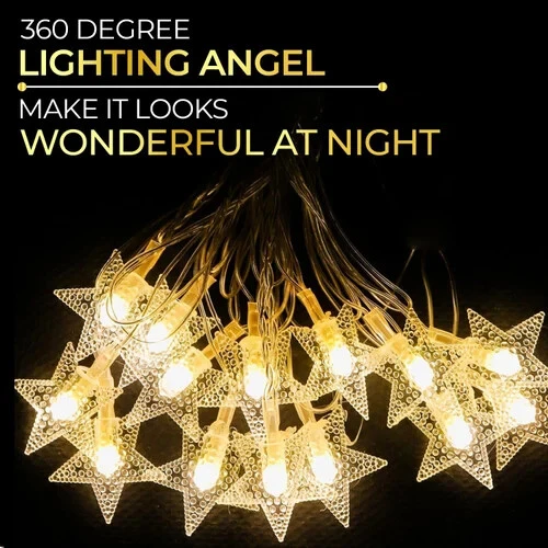 20 LED Star Lights Battery Operated for Bedroom Window Decoration view 4