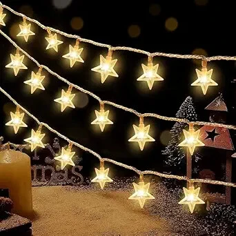 20 LED Fairy String Lights with Gel Stars for Home and Festivals view 2