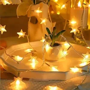 20 LED Fairy String Lights with Gel Stars for Home and Festivals view 3