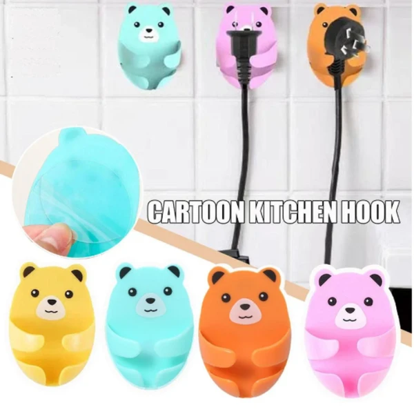 Bear Shape Cable safety Hooks Pack of 6 view 3