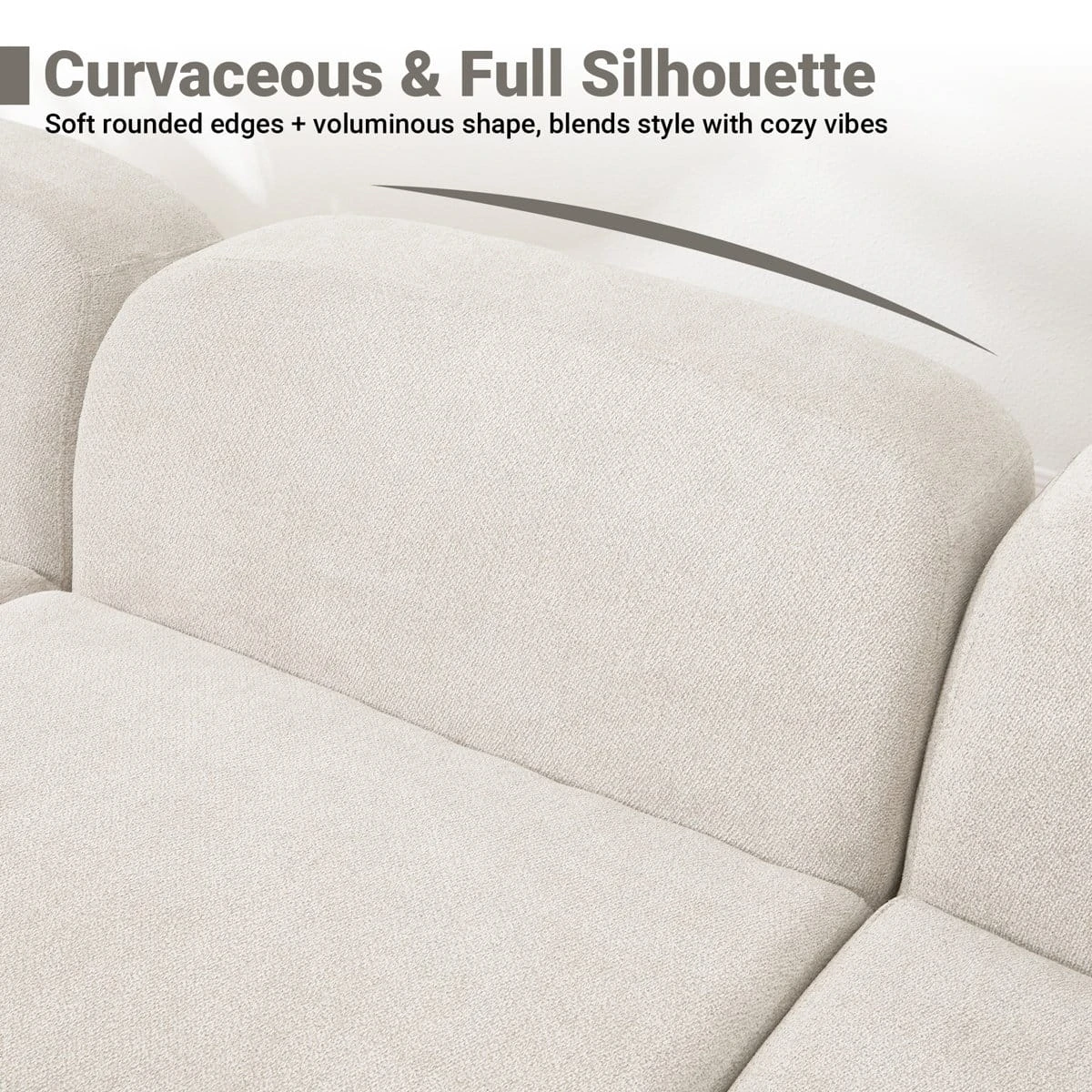 Thefurnishery Boneless 82.7" Upholstered Loveseat Sofa - Chenille Corduroy Modular Couch, No Assembly Required view 3