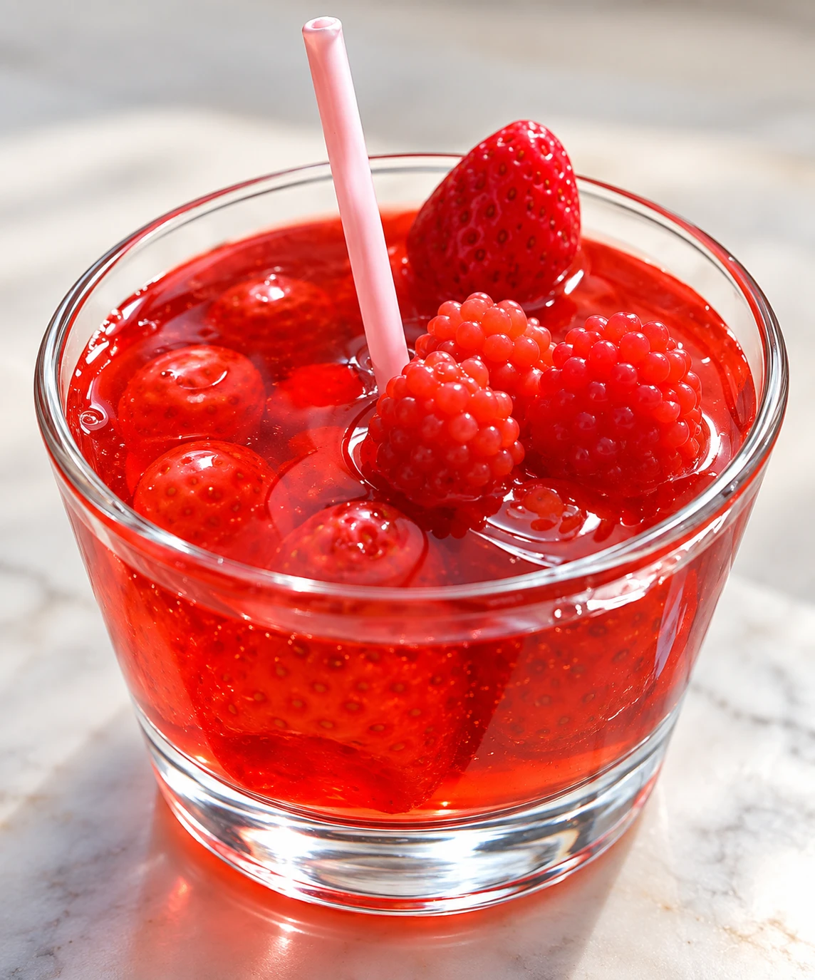 Strawberry Gel Wax Candle view 1