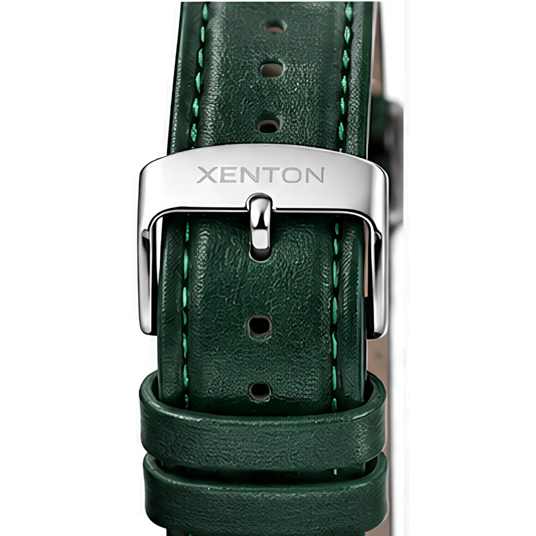 Xenton Men's Green Dial Analog Wrist Watch with Green Leather Strap product image 5