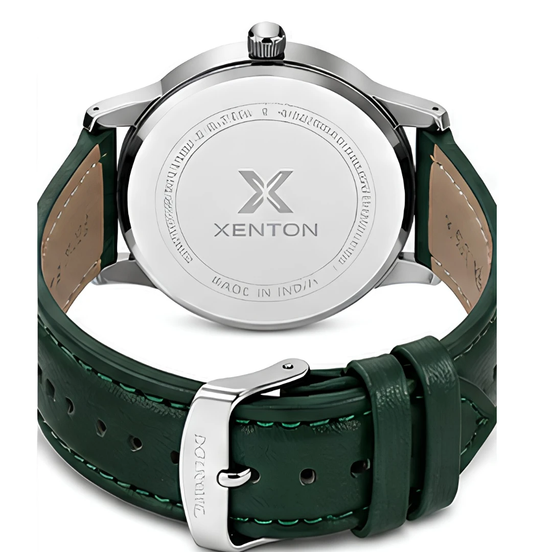 Xenton Men's Green Dial Analog Wrist Watch with Green Leather Strap product image 8