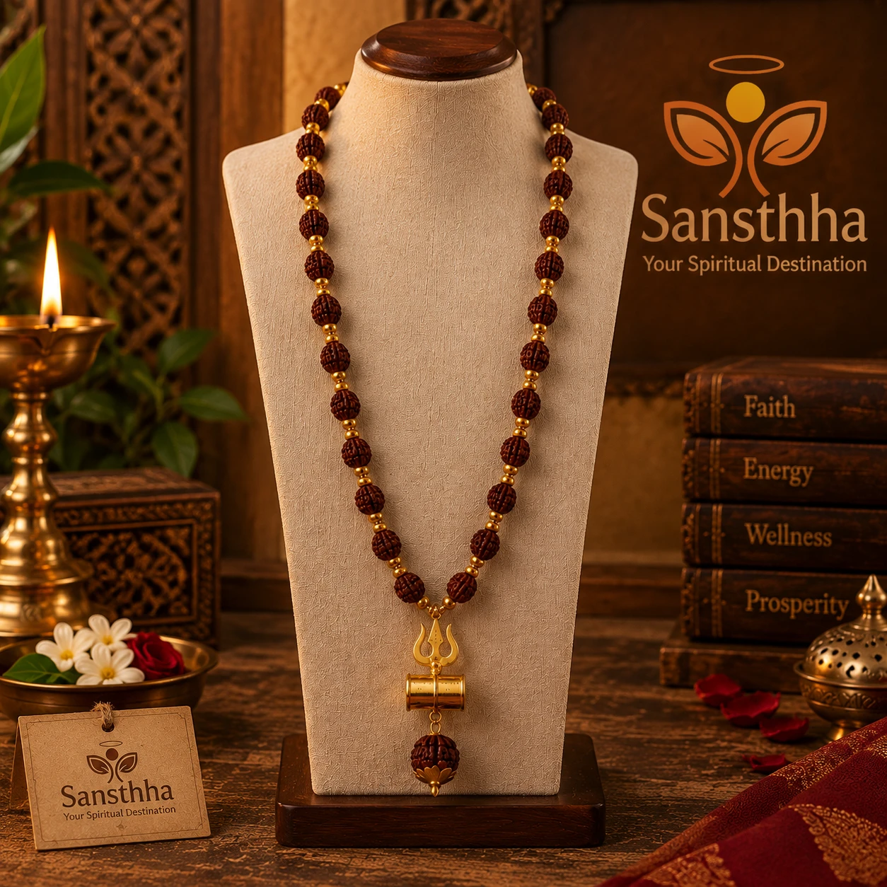 Mahakal Kavach with Rudraksha Mala for Lord Shiva prayer, meditation and devotional practices