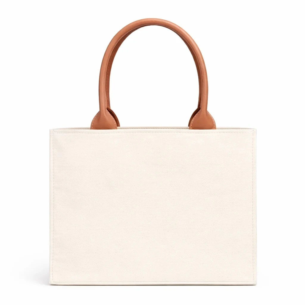 Custom Name Floral Elegance Tote Bag | Canvas Handbag for Women view 7
