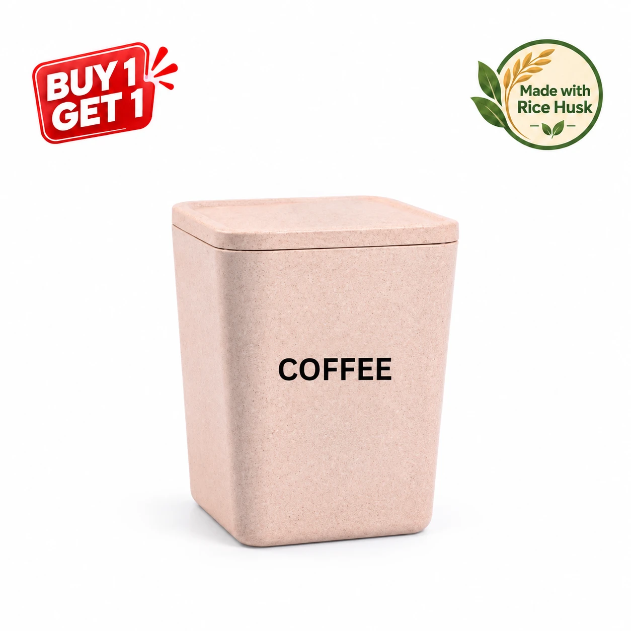 ETERNAL CORP Square Canister – Small 800ml | BUY 1 GET 1 FREE | Airtight Storage Container | Ideal for Coffee | Durable & Space-Saving Design view 1