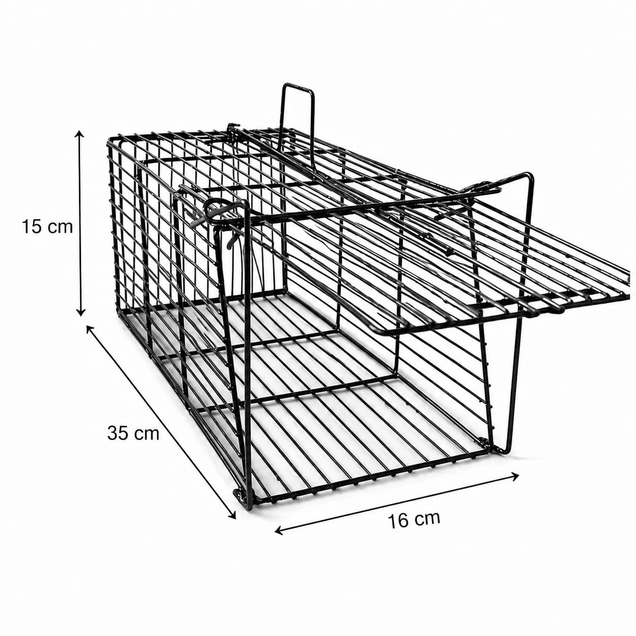 Springless Iron Rat Trap Cage, Live Catch, 35 cm, 1 Qty view 2