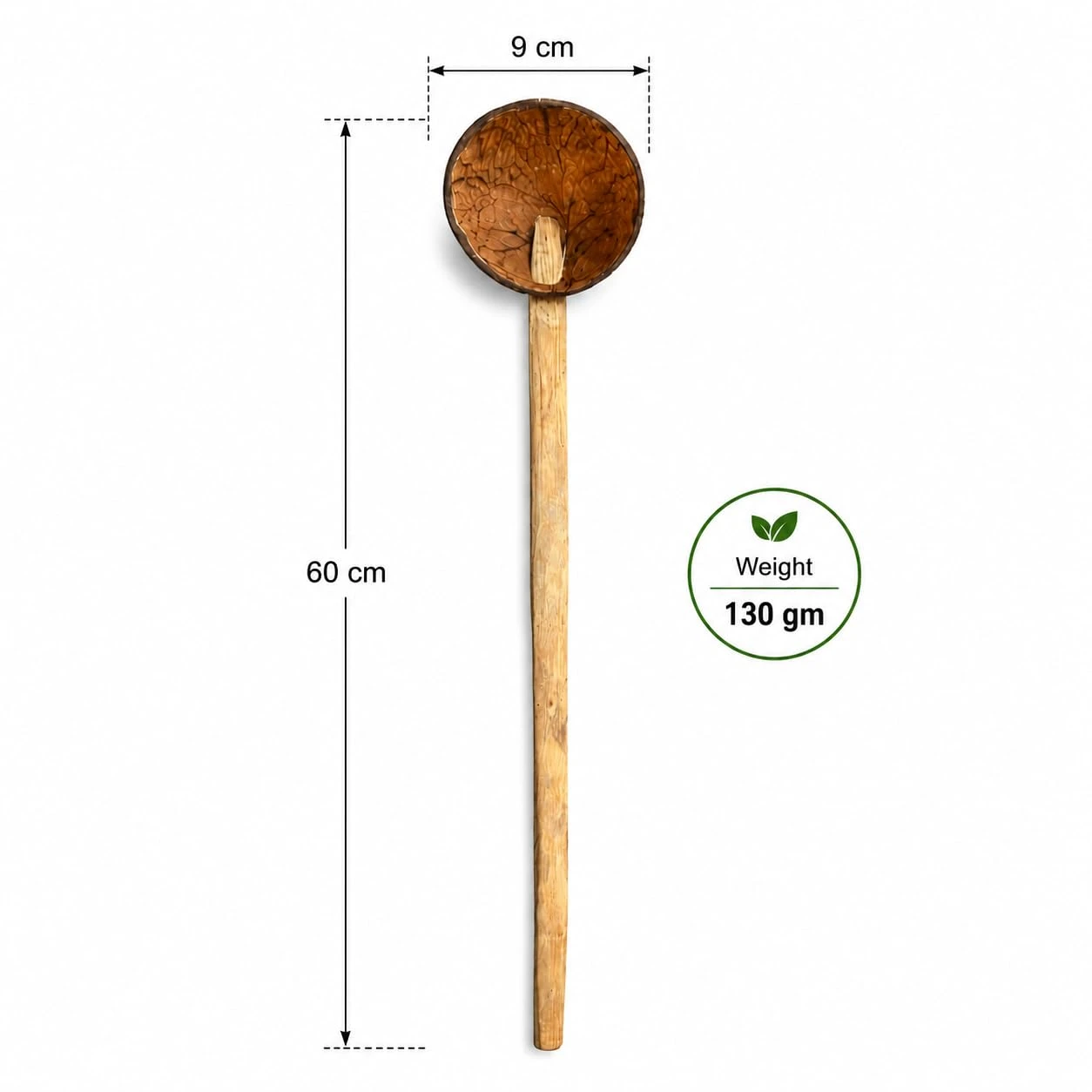 iINTELLIGENCEi Coconut Shell Spatula, Chiratta Thavi Ladle, 4 Qty view 3