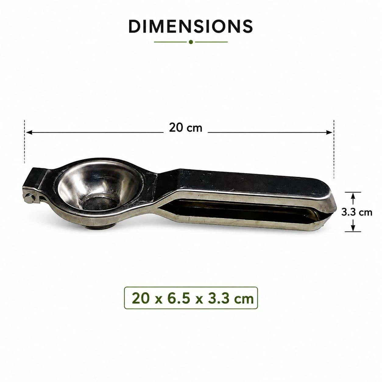 iINTELLIGENCEi Stainless Steel Lemon Squeezer, Hand Press, 20 cm, 2 Qty view 3
