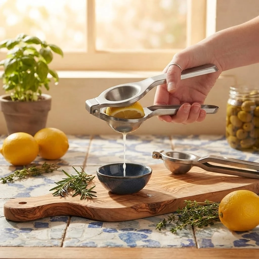 iINTELLIGENCEi Stainless Steel Lemon Squeezer, Hand Press, 20 cm, 2 Qty view 7