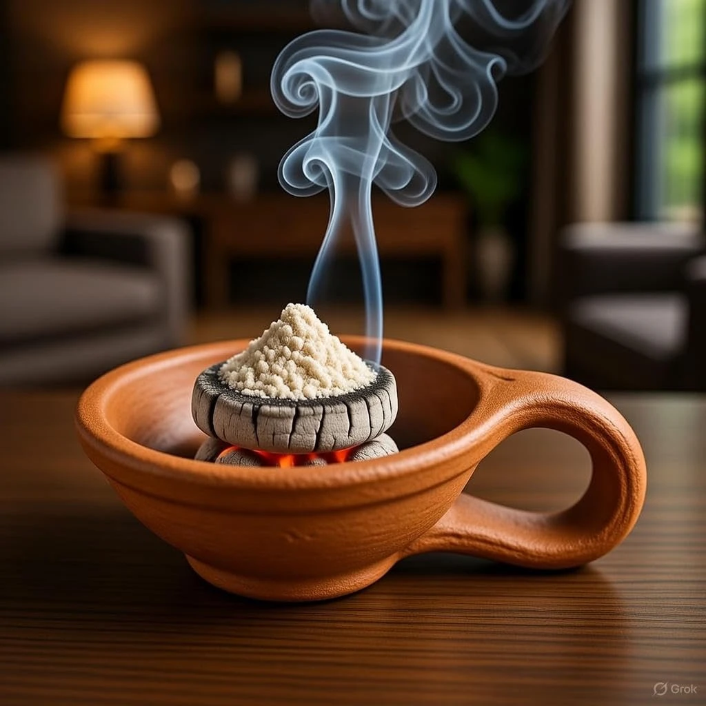 Clay Sambrani Holder, 20x15x7 cm, 1 Qty view 5