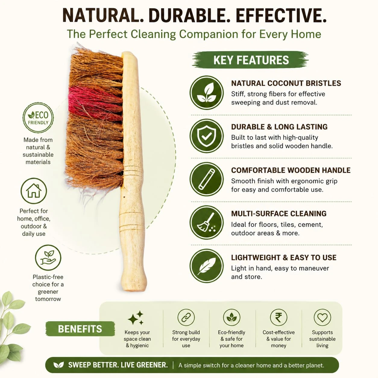 iINTELLIGENCEi Coir Brush, 2 Qty view 2