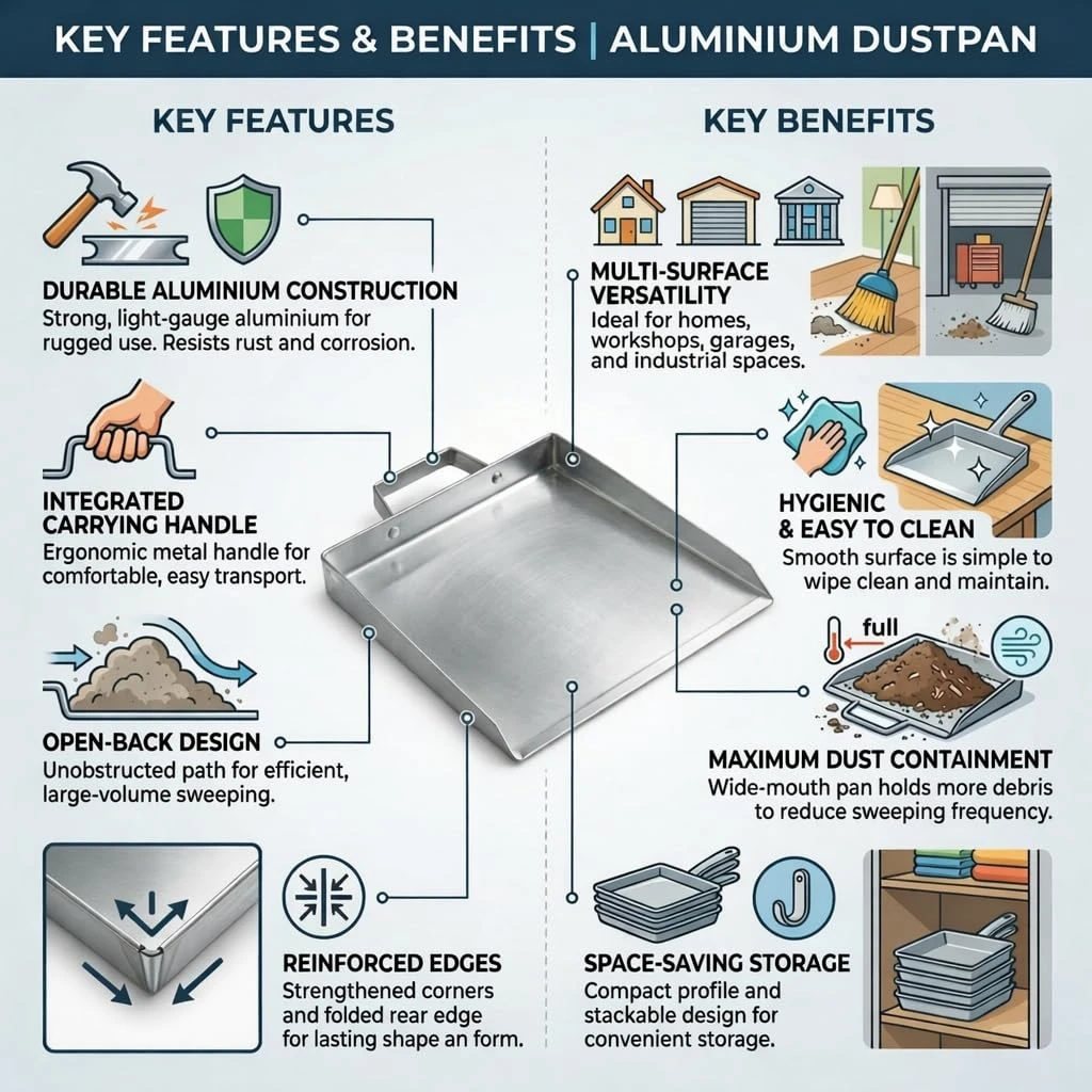 Aluminium Dust Pan, 1 Qty view 2