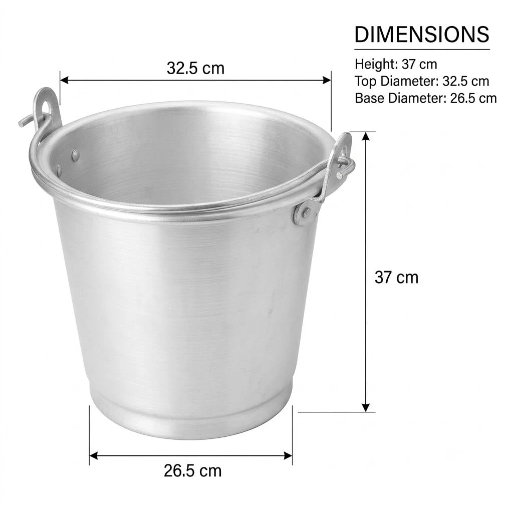 iINTELLIGENCEi Aluminium Bucket 11.5 Liters, 1 Qty view 3