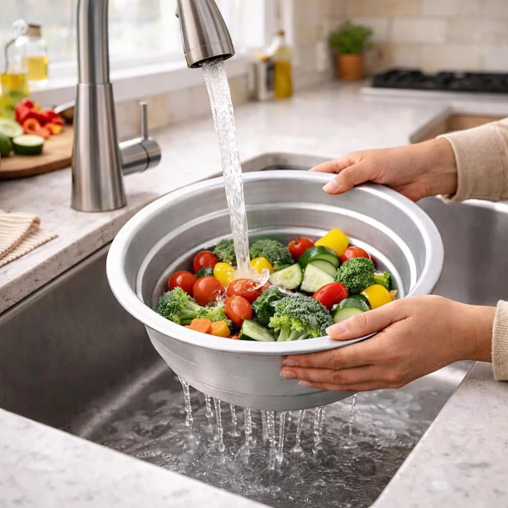 iINTELLIGENCEi Aluminium Strainer/Colander, 29x29x9.5 cm, 1 Qty view 6