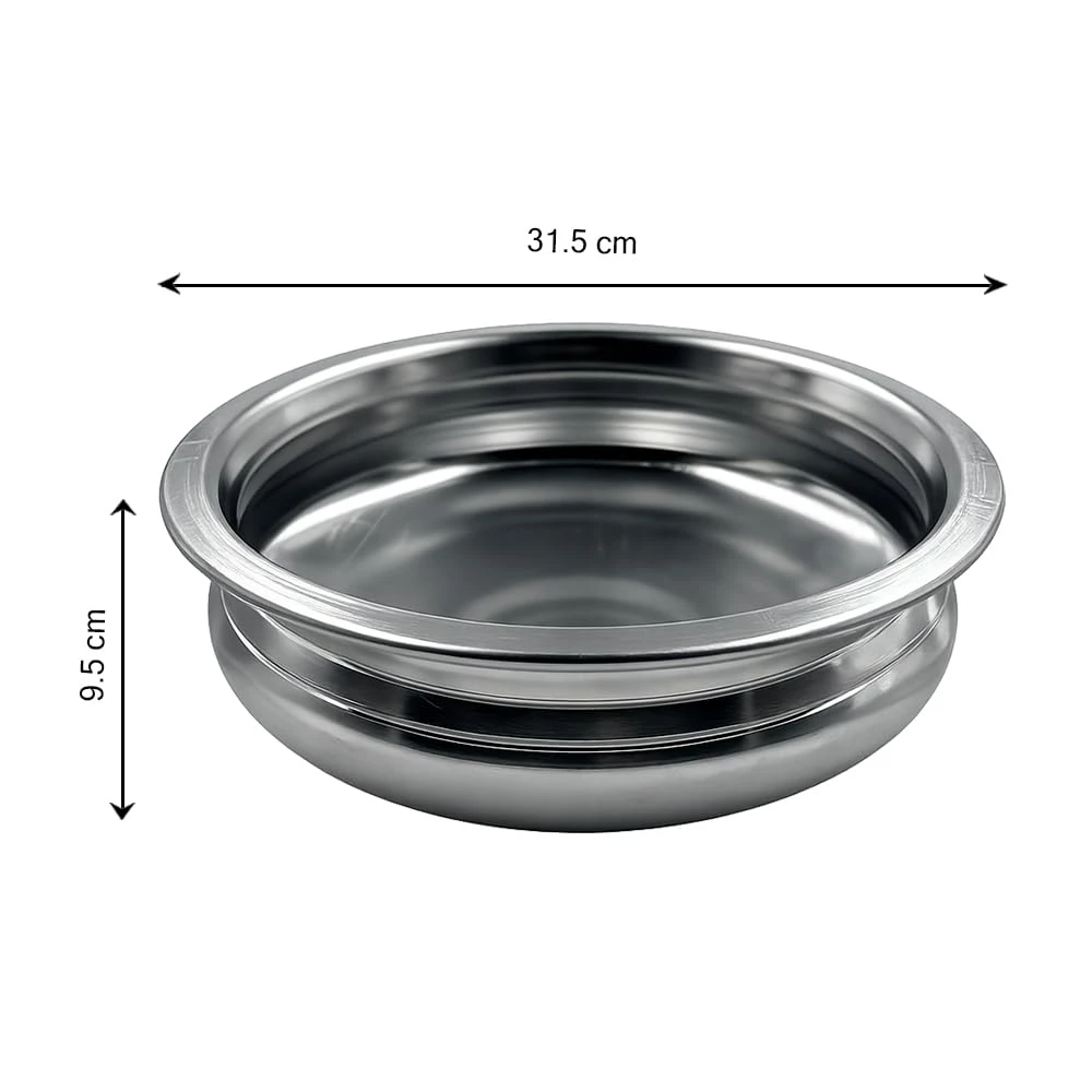 iINTELLIGENCEi Aluminium Uruli with Lid, 17 Size, 1 Qty view 3