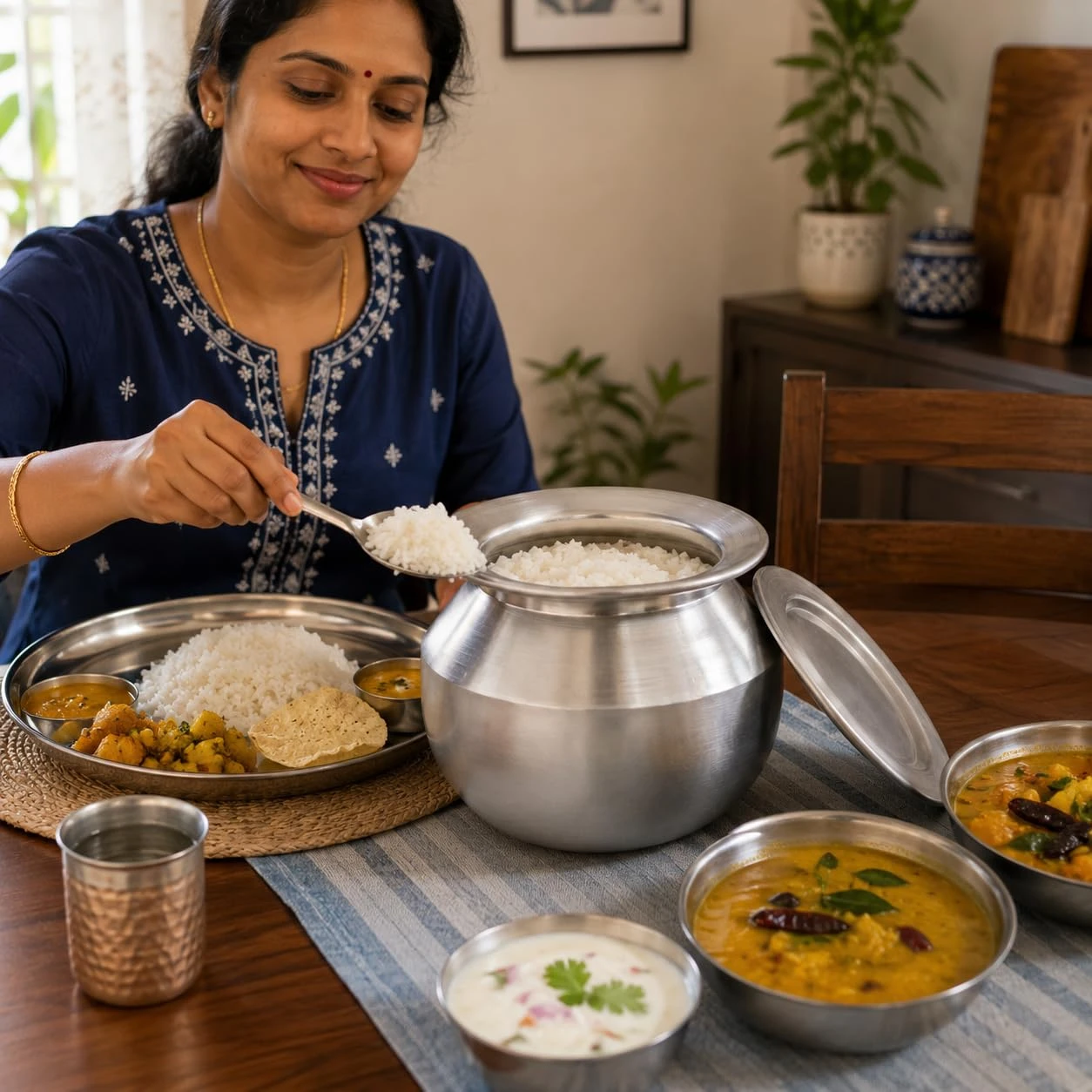 iINTELLIGENCEi Aluminium Rice Pot with Lid, Size 13, Cooking Pot, 1 Qty view 5