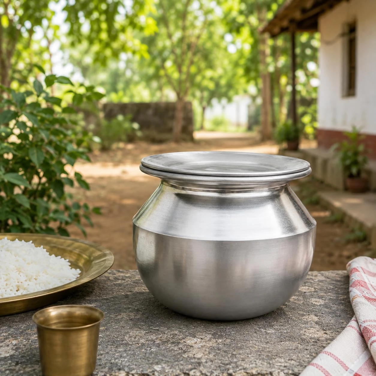iINTELLIGENCEi Aluminium Rice Pot with Lid, Size 13, Cooking Pot, 1 Qty view 7