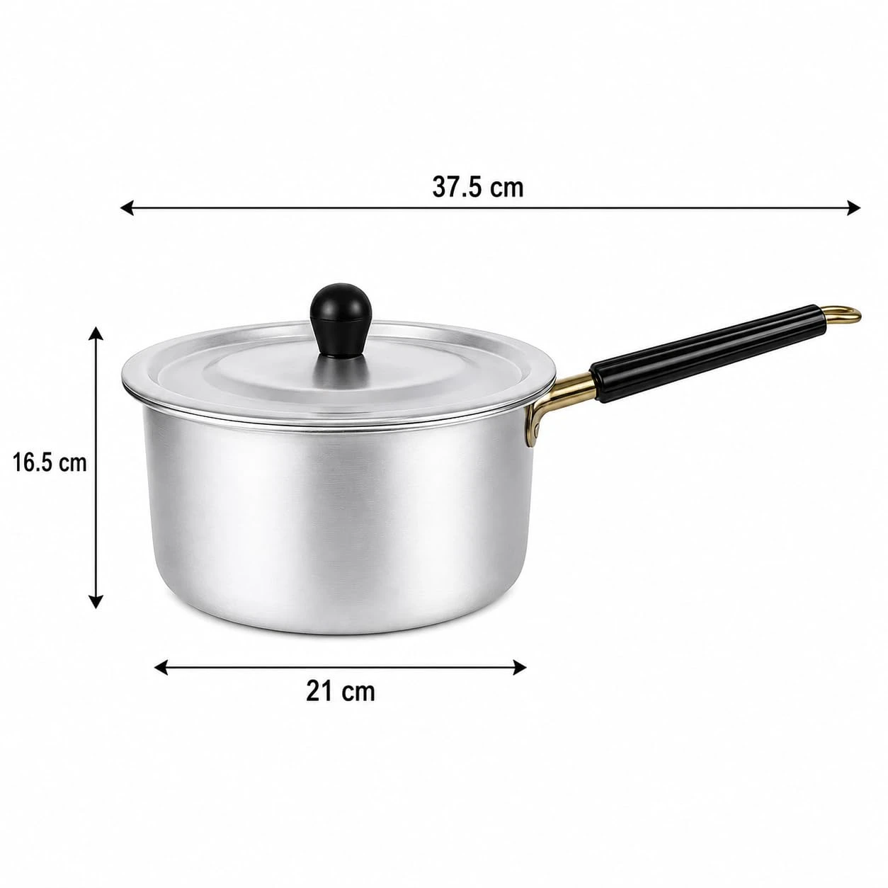 iINTELLIGENCEi Aluminium Saucepan, 2.5 L, 37.5x21x16.5 cm, 1 Qty view 3