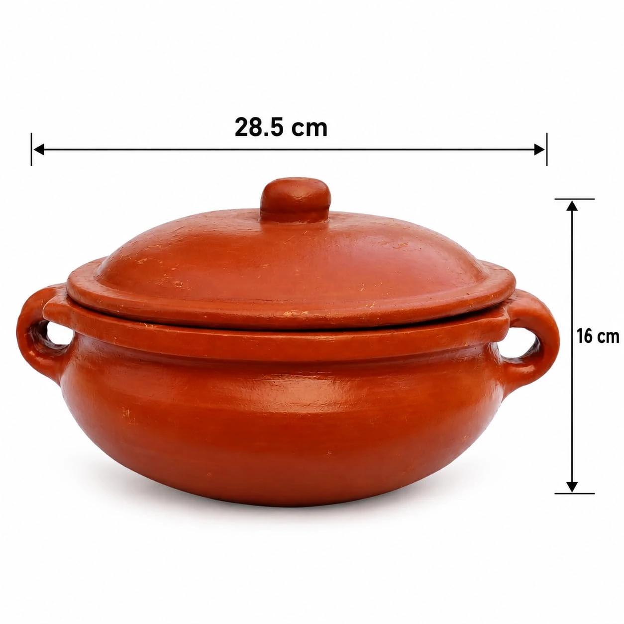 iINTELLIGENCEi Clay Uruli with Lid and Handles, 9 inch, 2.5 litres, 1 Qty view 3