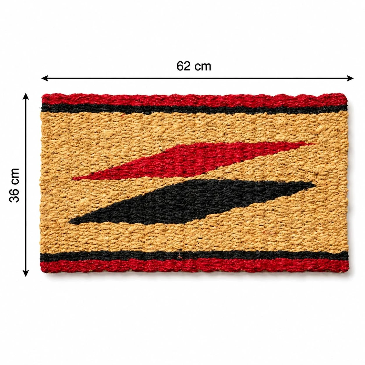 Coir Doormat, Natural Coconut Fibre, 62 x 36 cm, 1 Qty view 3