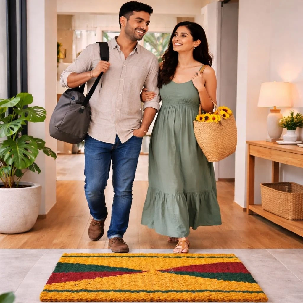 Coir Doormat, Natural Coconut Fibre, 62 x 36 cm, 1 Qty view 4