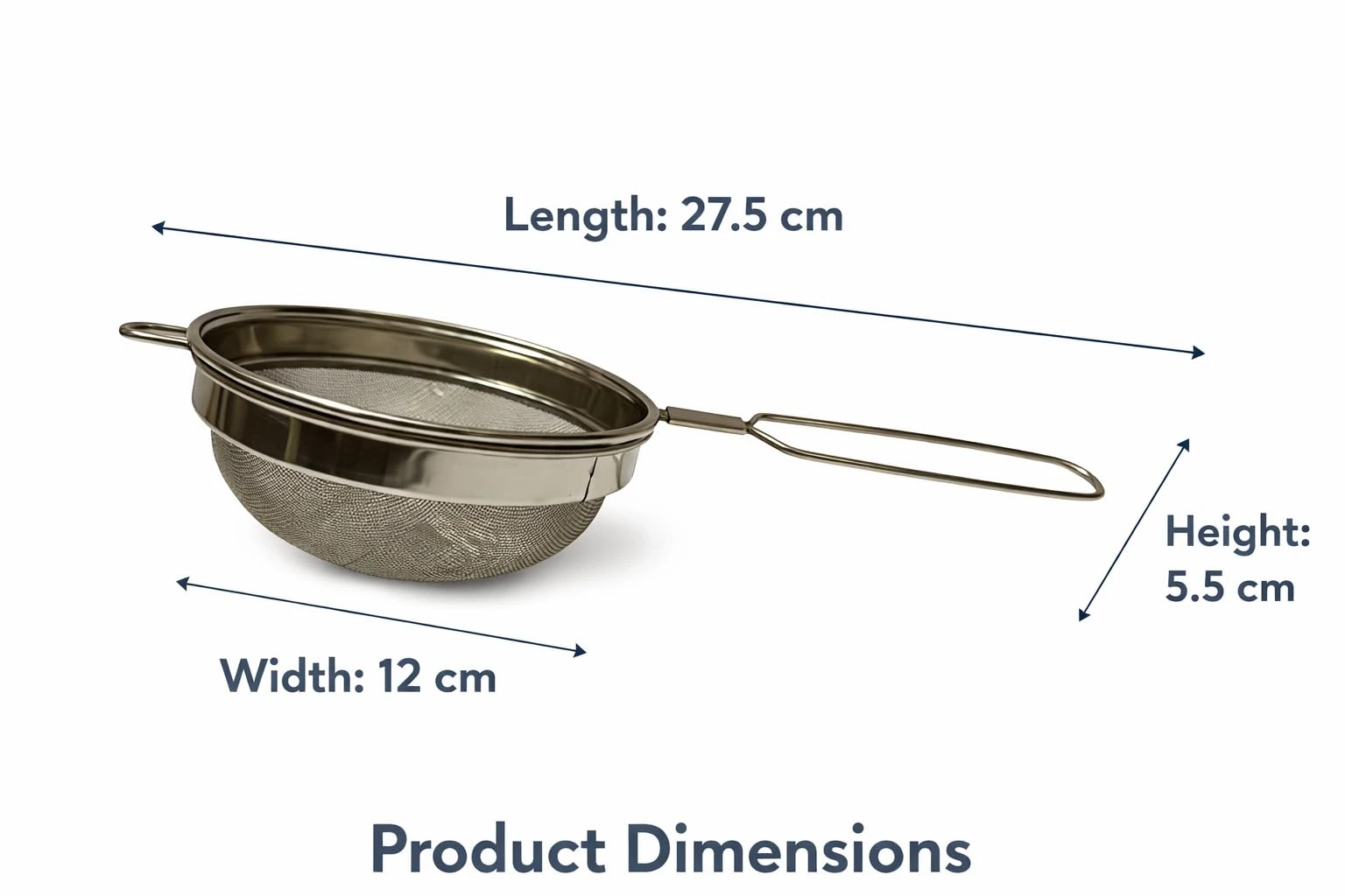 iINTELLIGENCEi Stainless Steel Tea Strainer, Chai Chalni with Handle, 2 Qty view 3