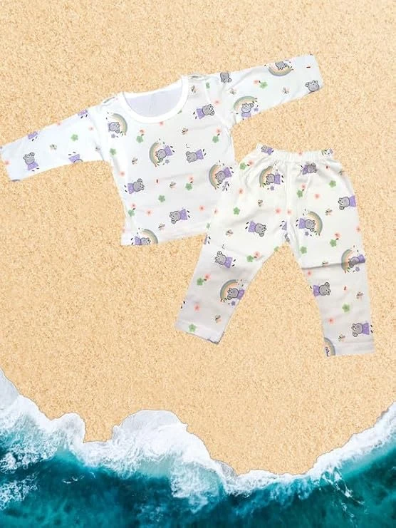 Denim Dungaree Set with Printed Top & Leggings for Baby Girls | Soft, Adjustable & Comfortable Fit view 3