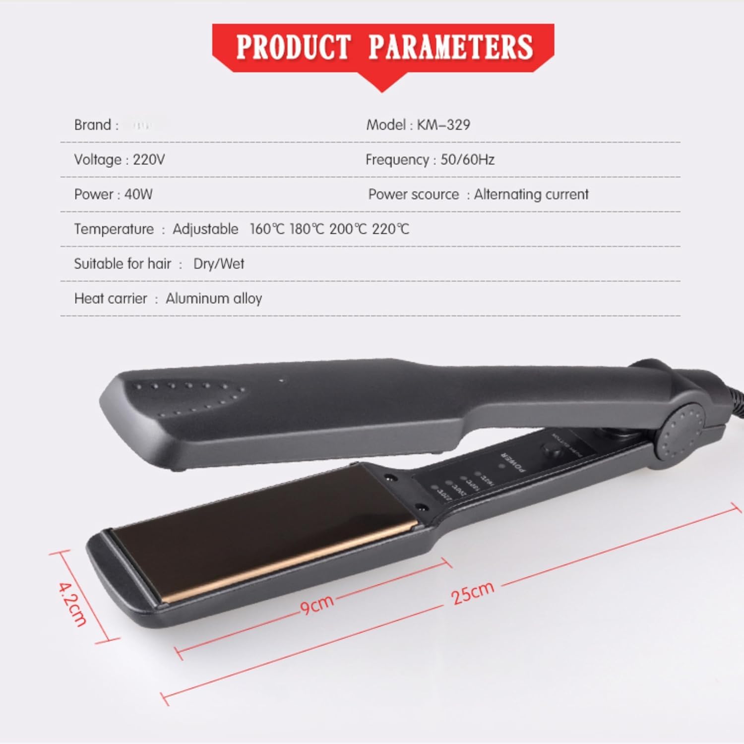 KM-329 Fast Hair Straightener Kemei KM-329 Fast Hair Straightener view 2