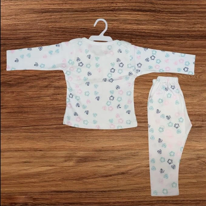 Baby Girls Denim Pinafore Dress with Full-Sleeve Printed Inner Set view 4
