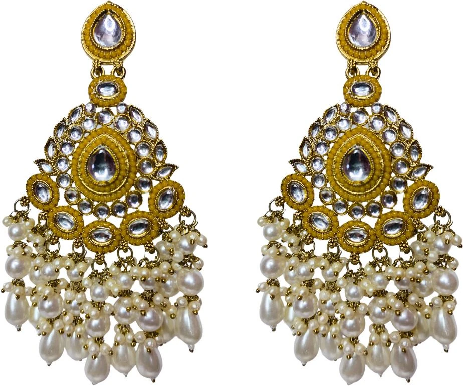 Tahaniya Traditional Kundan Pearl Drop Chandbali Earrings Chandbali Earring view 1