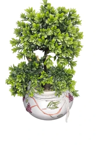 Curated craft Terracotta Handcrafted Matki Planter with Grape Vine Design with Blue Interior Decorative Earthen Clay Mitti Pot for Artificial Plants Home,Office and Living Room Décor (17.78Lx8.89H cm) view 8