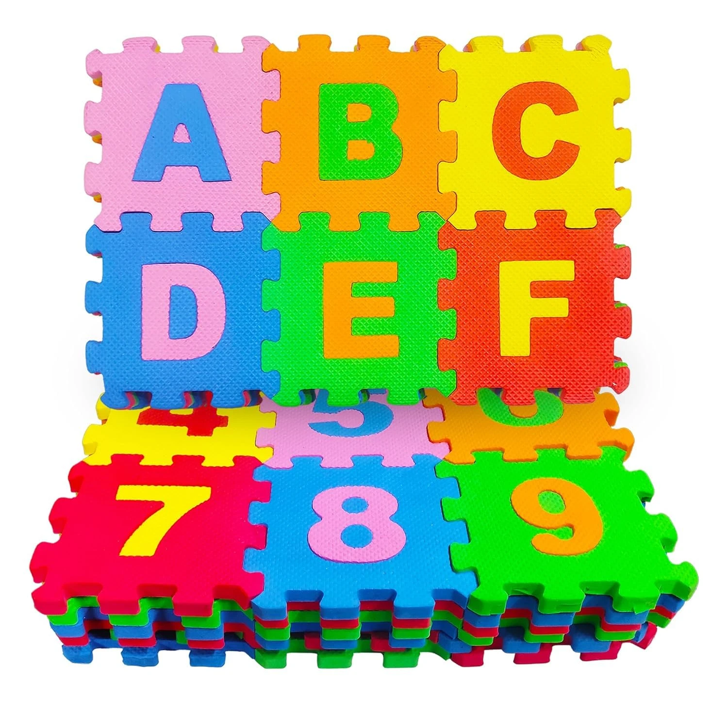 Alphabet & Number Floor Mats for Kids, Puzzle EVA Foam Mat for Children Above 2 Years (36 Pieces) view 2