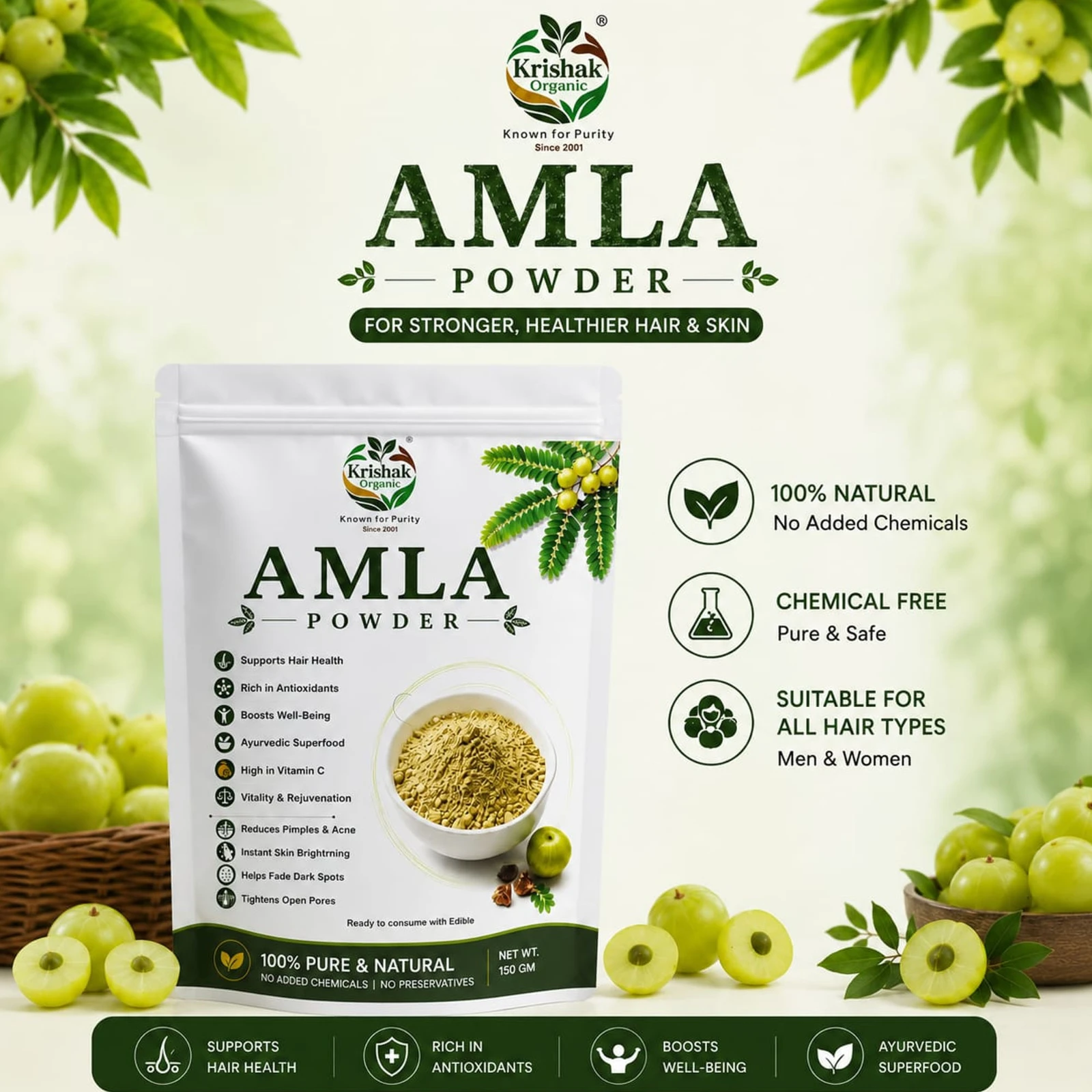 Krishak Organic Dehydrated Amla Powder view 2