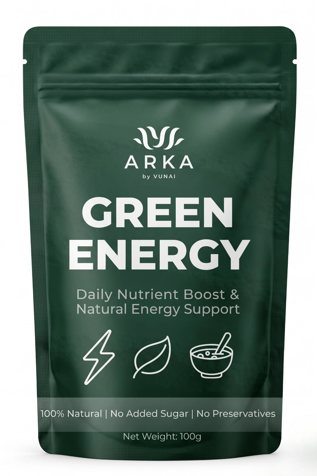 ARKA by VUNAI | Green Energy | Spirulina Powder | 100 g view 1